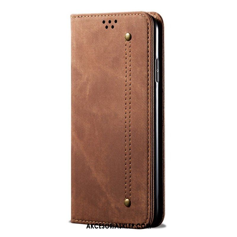 Etui Na Telefon do Xiaomi Redmi Note 12 5G Etui Folio Tkanina Dżinsowa