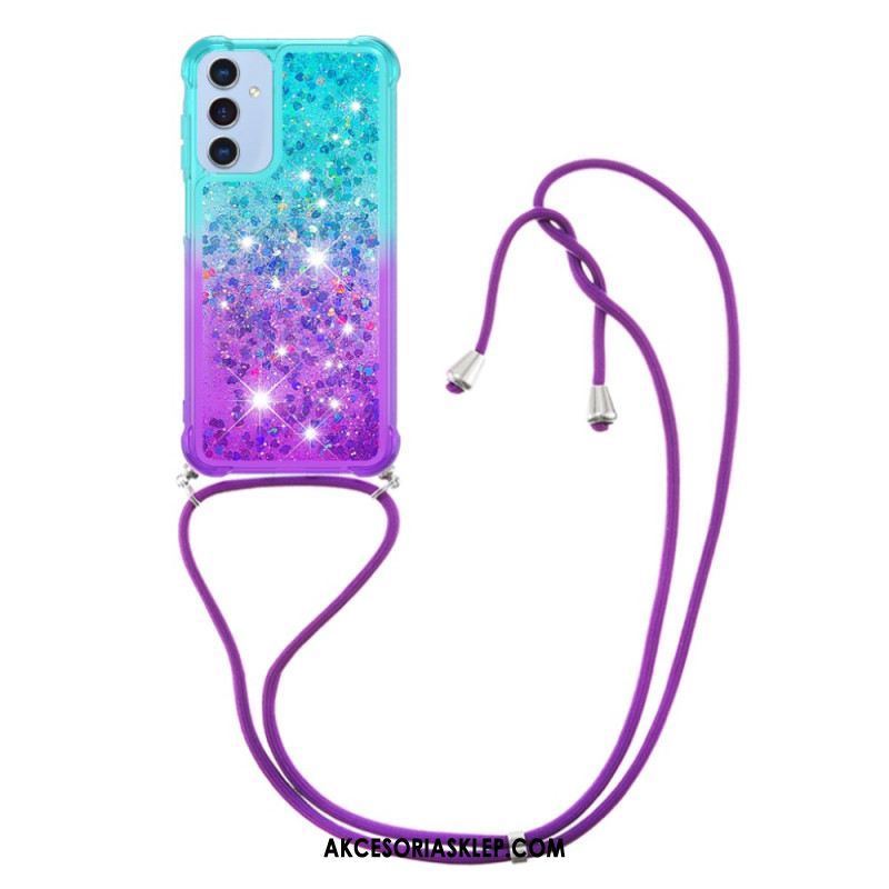 Etui Samsung Galaxy A15 5g Cekinowy Sznurek Gradientowy