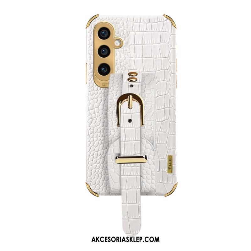 Etui Samsung Galaxy A55 5g Bransoletka I Uchwyt W Stylu Krokodyla Etui Ochronne