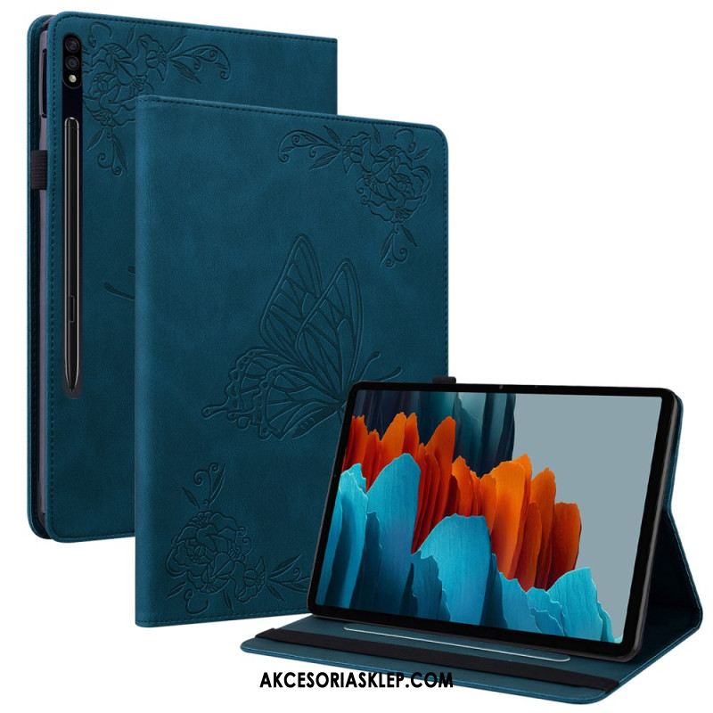 Etui Samsung Galaxy Tab S9 Motyle I Kwiaty Etui Ochronne