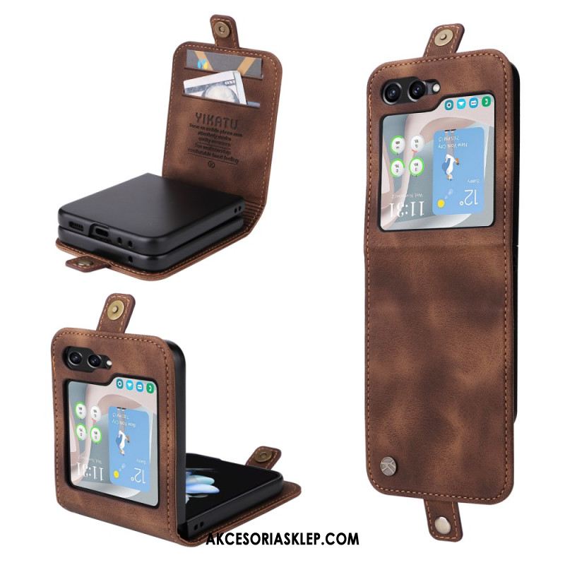 Etui Samsung Galaxy Z Flip 6 Posiadacz Karty Yikatu Etui Ochronne