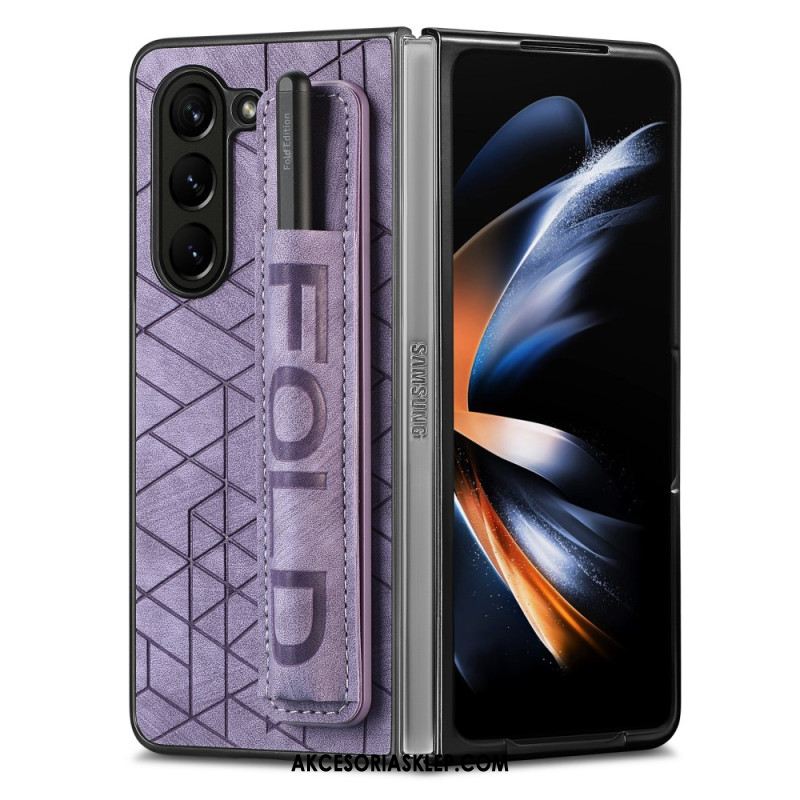 Etui Samsung Galaxy Z Fold 5 Uchwyt Na Rysik Z Paskiem Etui Ochronne