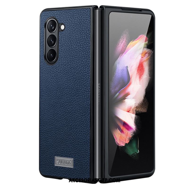 Etui Samsung Galaxy Z Fold 5 Wzór Ze Skóry Liczi Abeel Etui Ochronne