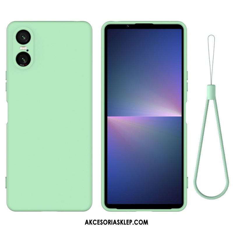 Etui Sony Xperia 10 Vi Pasek Z Płynnego Silikonu