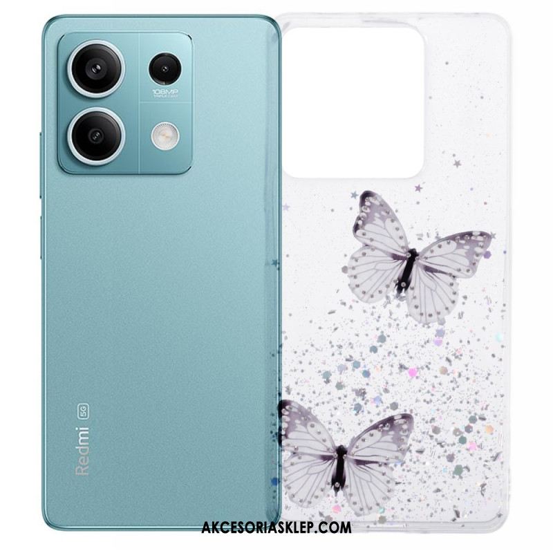 Etui Xiaomi Redmi Note 13 5g Błyszczące Motyle