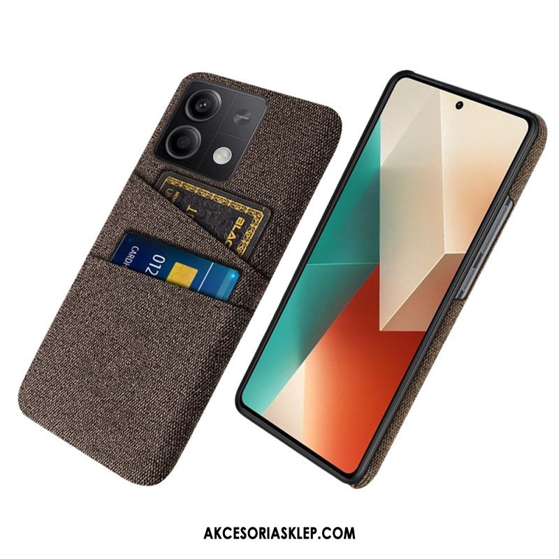 Etui Xiaomi Redmi Note 13 5g Podwójne Etui Na Karty Z Tkaniny Etui Ochronne