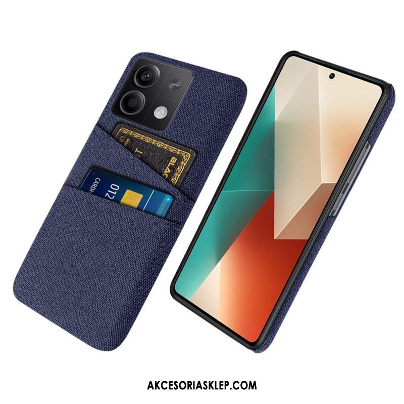 Etui Xiaomi Redmi Note 13 5g Podwójne Etui Na Karty Z Tkaniny Etui Ochronne