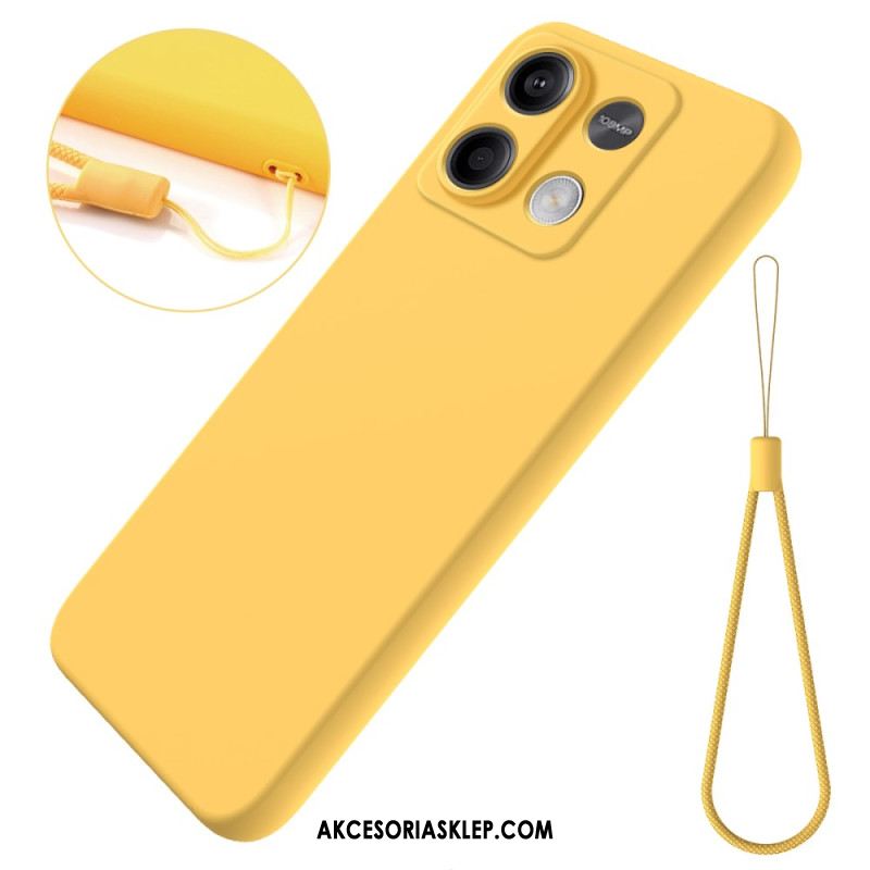 Etui Xiaomi Redmi Note 13 5g Płynny Silikon Z Paskiem Etui Ochronne