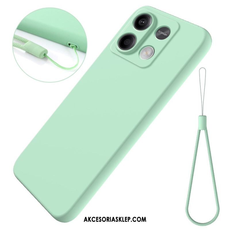 Etui Xiaomi Redmi Note 13 5g Płynny Silikon Z Paskiem Etui Ochronne