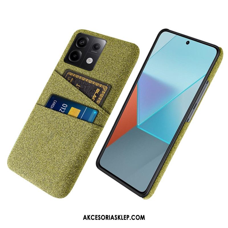 Etui Xiaomi Redmi Note 13 Pro 5g Podwójne Etui Na Karty Z Tkaniny