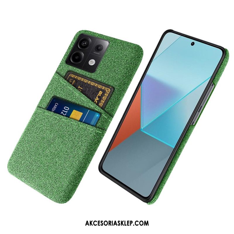 Etui Xiaomi Redmi Note 13 Pro 5g Podwójne Etui Na Karty Z Tkaniny