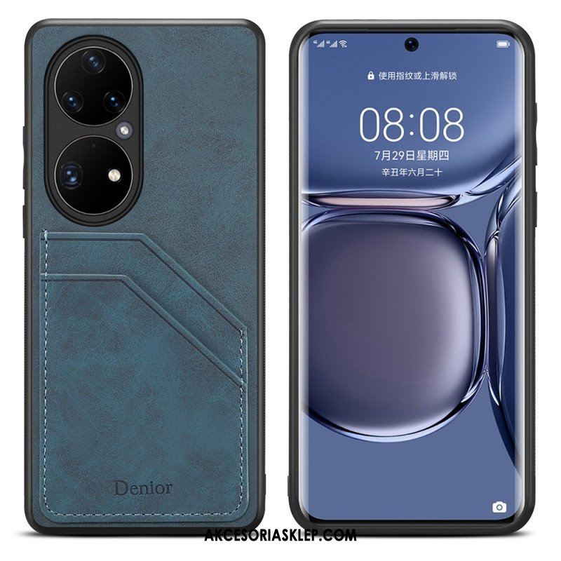 Etui do Huawei P50 Pro Etui Na Karty Z Podwójnymi Przegródkami Denior