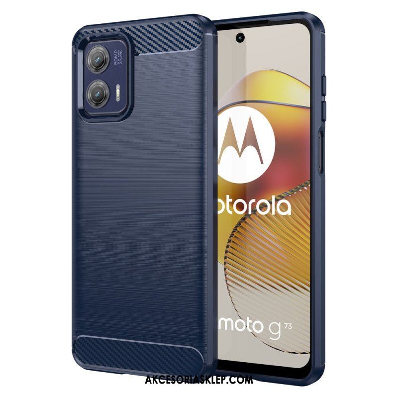 Etui do Moto G73 5G Szczotkowane Włókno Węglowe