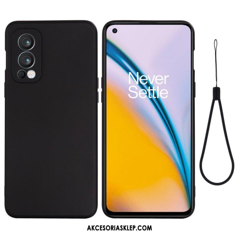 Etui do OnePlus Nord 2 5G Płynny Silikon Ze Smyczą