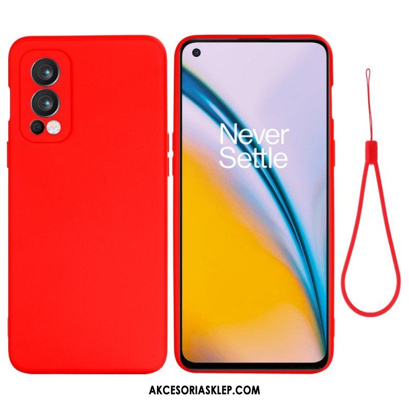 Etui do OnePlus Nord 2 5G Płynny Silikon Ze Smyczą