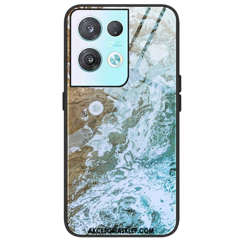 Etui do Oppo Reno 8 Pro Szkło Hartowane W Kolorach Marmuru