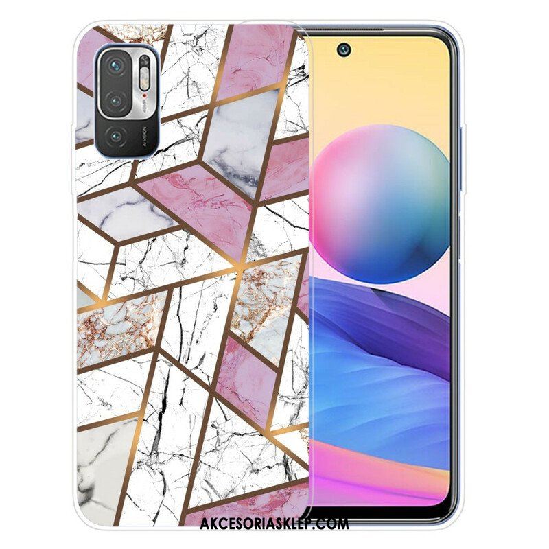 Etui do Poco M3 Pro 5G Geometryczny Marmur