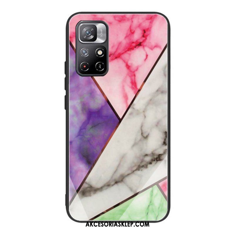 Etui do Poco M4 Pro 5G Hartowana Geometria Marmuru