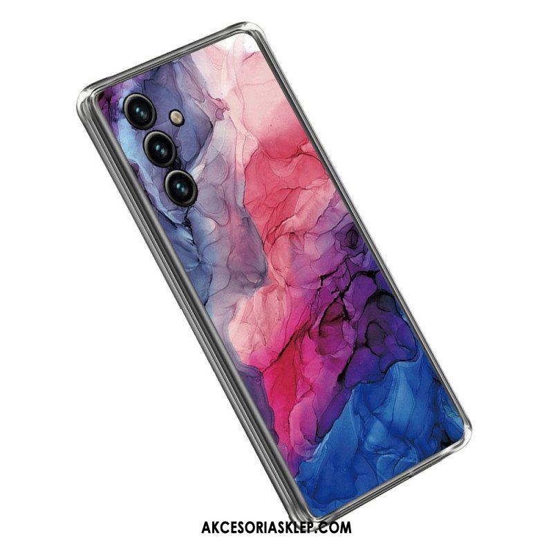 Etui do Samsung Galaxy A14 / A14 5G Akwarela Marmuru