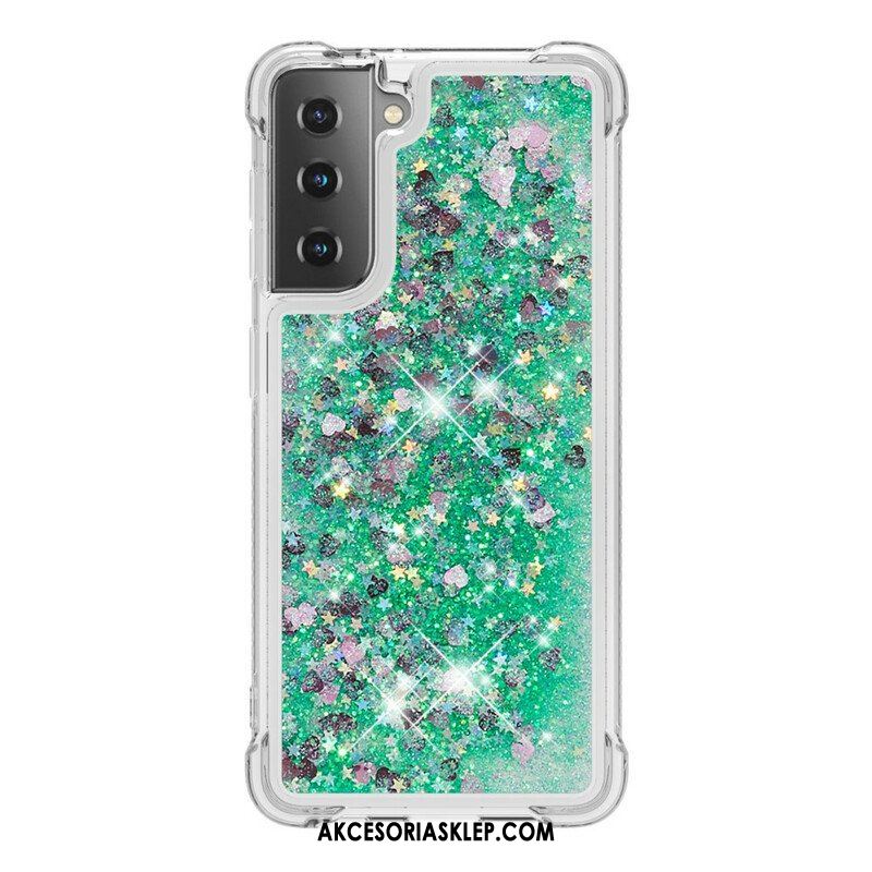 Etui do Samsung Galaxy S21 5G Pragnienia Cekiny