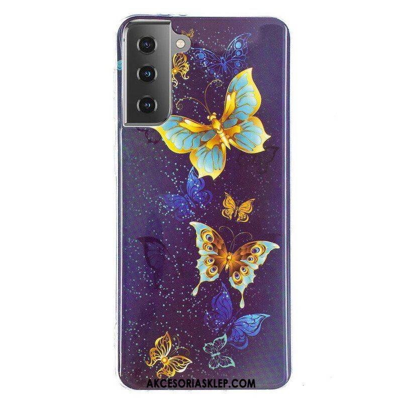 Etui do Samsung Galaxy S21 5G Seria Fluorescencyjnych Motyli