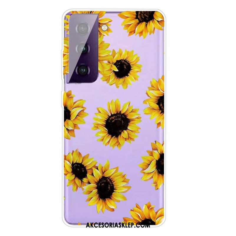 Etui do Samsung Galaxy S21 FE Graficzne Kwiaty