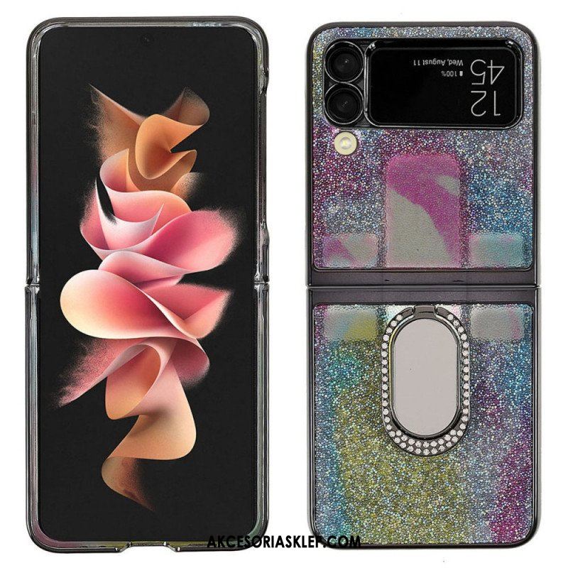 Etui do Samsung Galaxy Z Flip 3 5G Etui Folio Fantazyjne Kamienie Ze Wsparciem Pierścienia