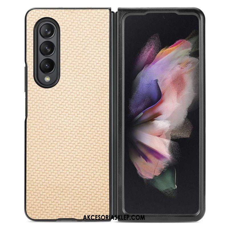 Etui do Samsung Galaxy Z Fold 4 Tkane Włókno Węglowe