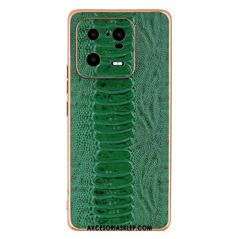 Etui do Xiaomi 13 Pro Skóra Naturalna W Stylu Krokodyla