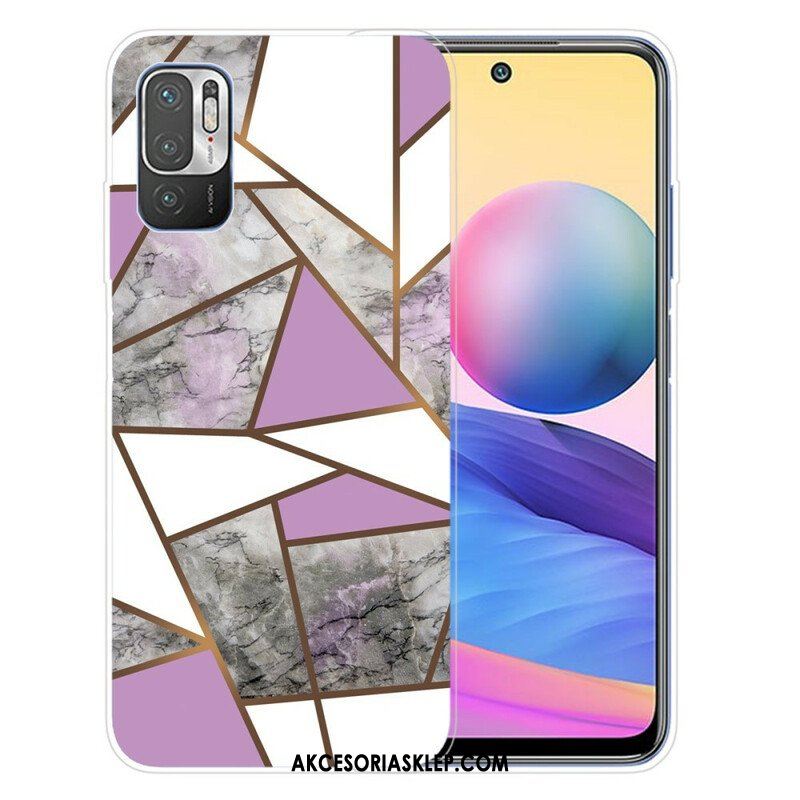 Etui do Xiaomi Redmi Note 10 5G Geometryczny Marmur