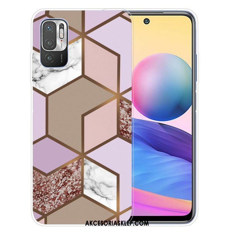 Etui do Xiaomi Redmi Note 10 5G Geometryczny Marmur