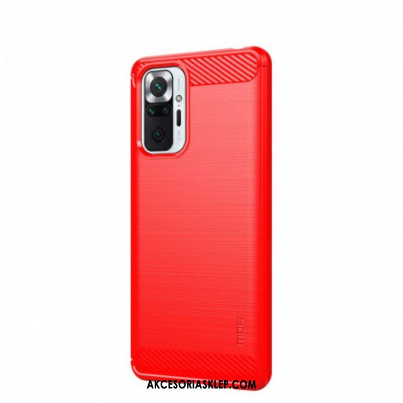 Etui do Xiaomi Redmi Note 10 Pro Szczotkowane Włókno Węglowe Mofi