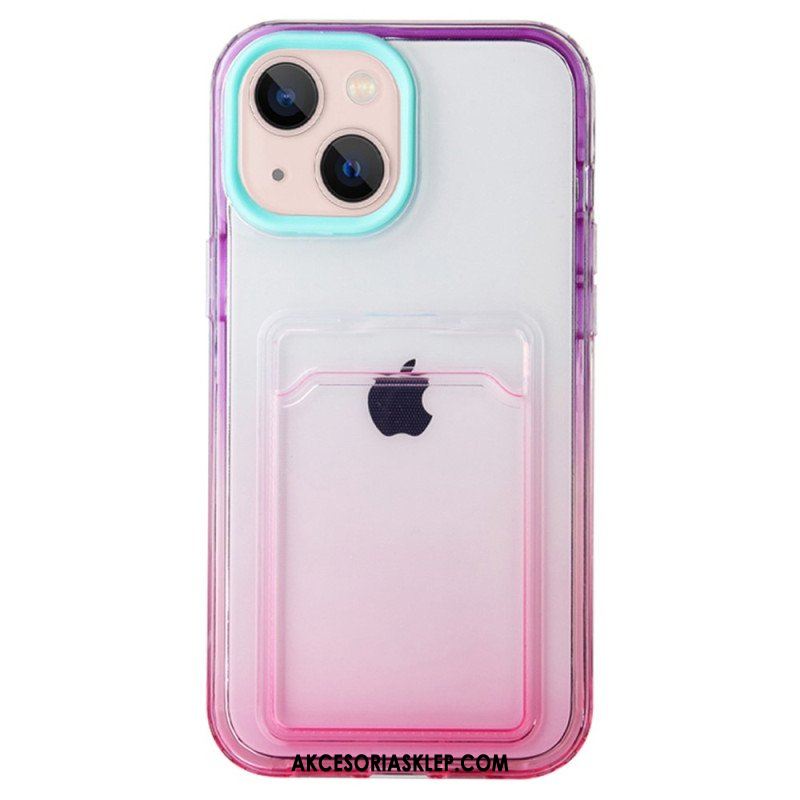 Etui do iPhone 14 Posiadacz Karty Gradientu