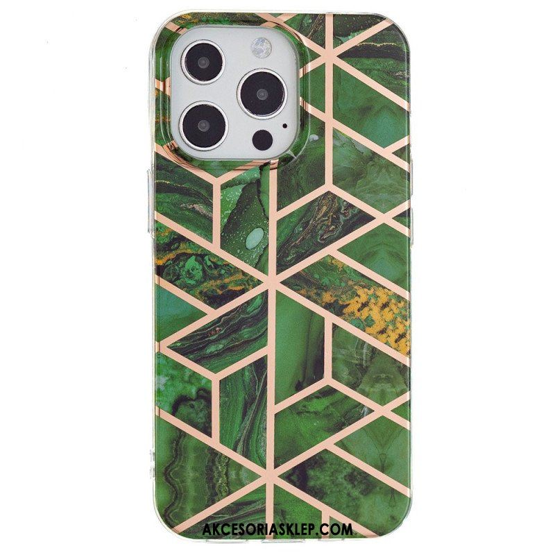 Etui do iPhone 15 Pro Marmur Geometryczny