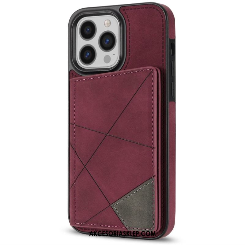 Etui iPhone 16 Pro Etui Na Karty Ze Wzorem Geometrycznym