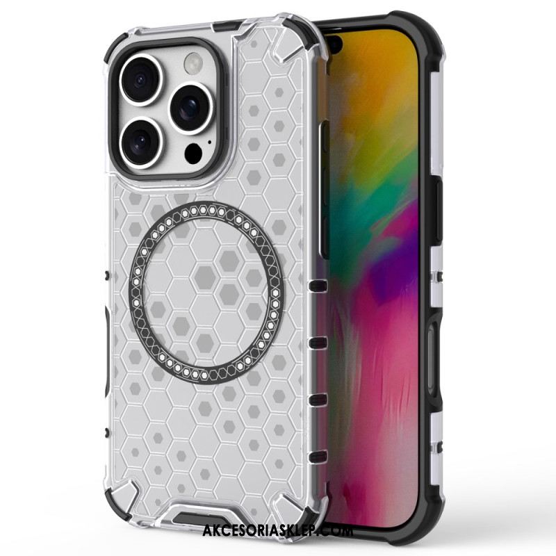 Etui iPhone 16 Pro Magnetyczny Plaster Miodu Etui Ochronne