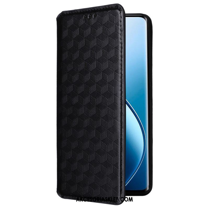 Flip Kotelot Realme 12 Pro / 12 Pro Plus Wzór Rombu 3d Etui Ochronne