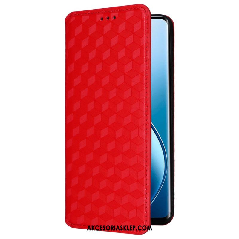 Flip Kotelot Realme 12 Pro / 12 Pro Plus Wzór Rombu 3d Etui Ochronne