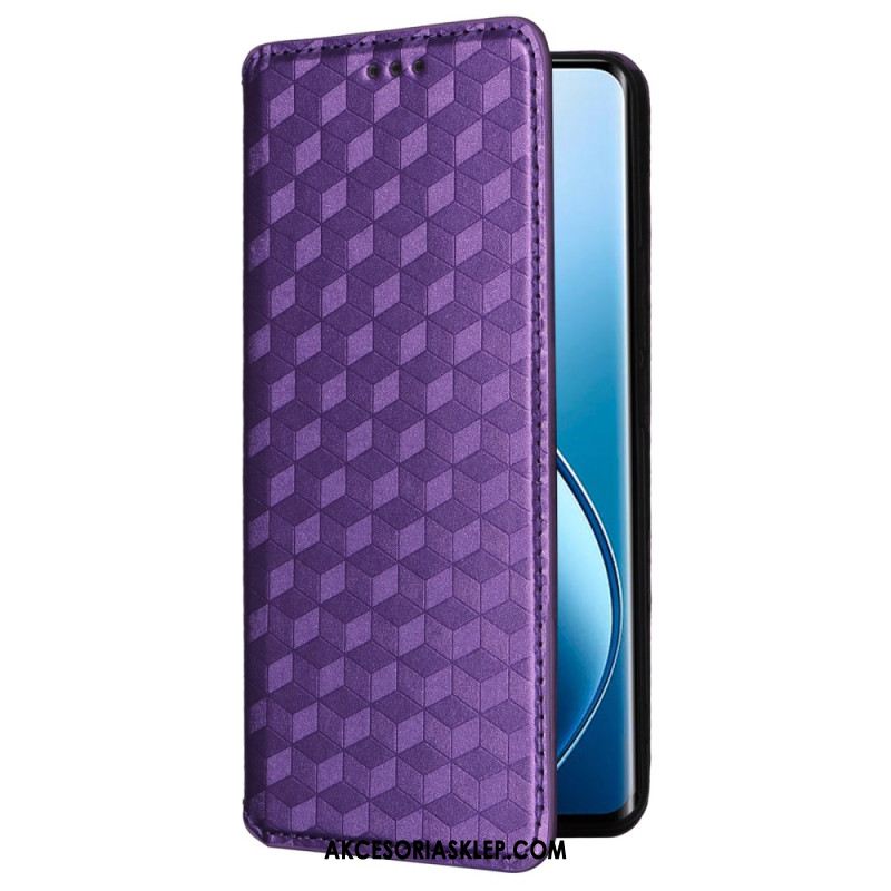 Flip Kotelot Realme 12 Pro / 12 Pro Plus Wzór Rombu 3d Etui Ochronne