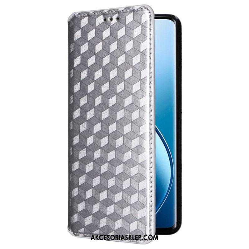 Flip Kotelot Realme 12 Pro / 12 Pro Plus Wzór Rombu 3d Etui Ochronne