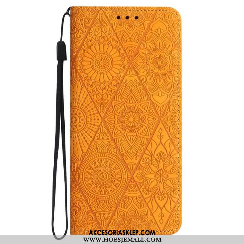 Flip Kotelot Samsung Galaxy A55 5g Patchwork Z Paskiem