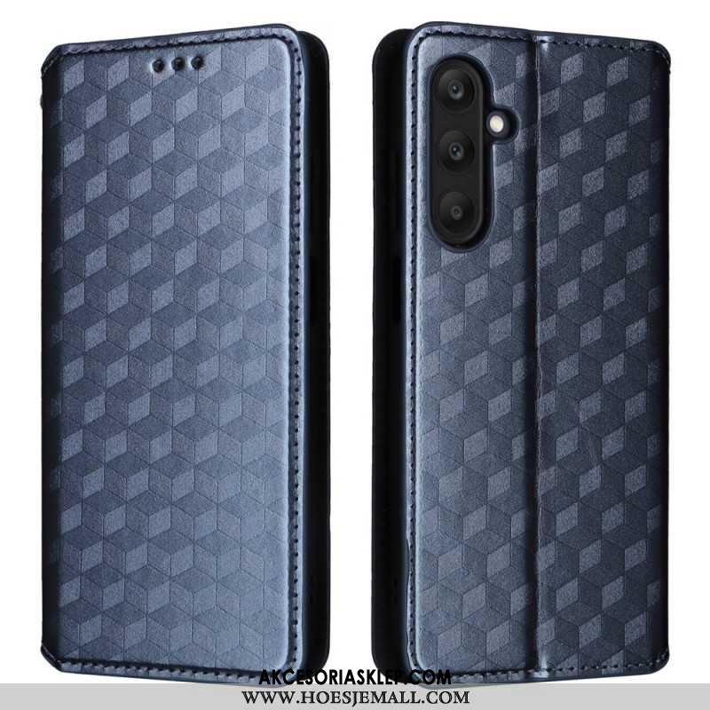 Flip Kotelot Samsung Galaxy M55 5g Wzór Rombu Etui Ochronne