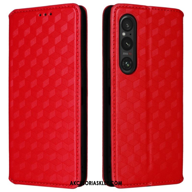 Flip Kotelot Sony Xperia 1 Vi Wzór Diamentu 3d