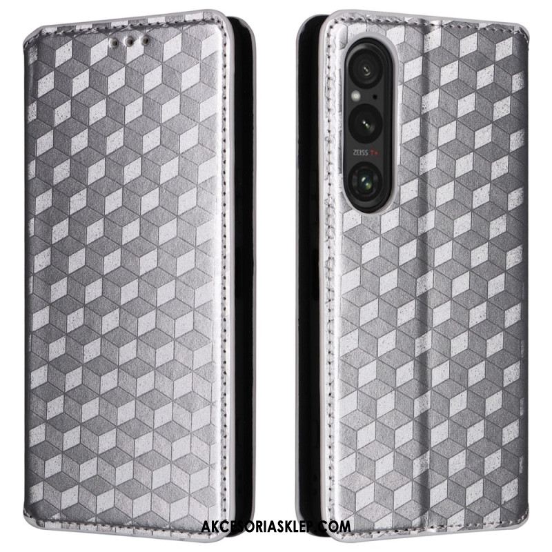 Flip Kotelot Sony Xperia 1 Vi Wzór Diamentu 3d