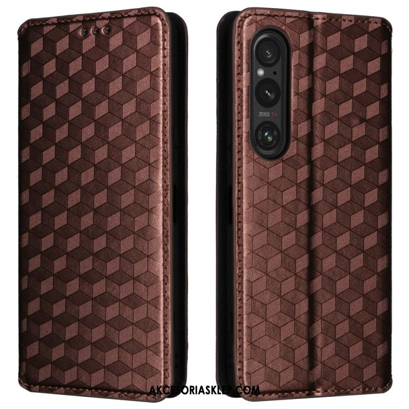 Flip Kotelot Sony Xperia 1 Vi Wzór Diamentu 3d