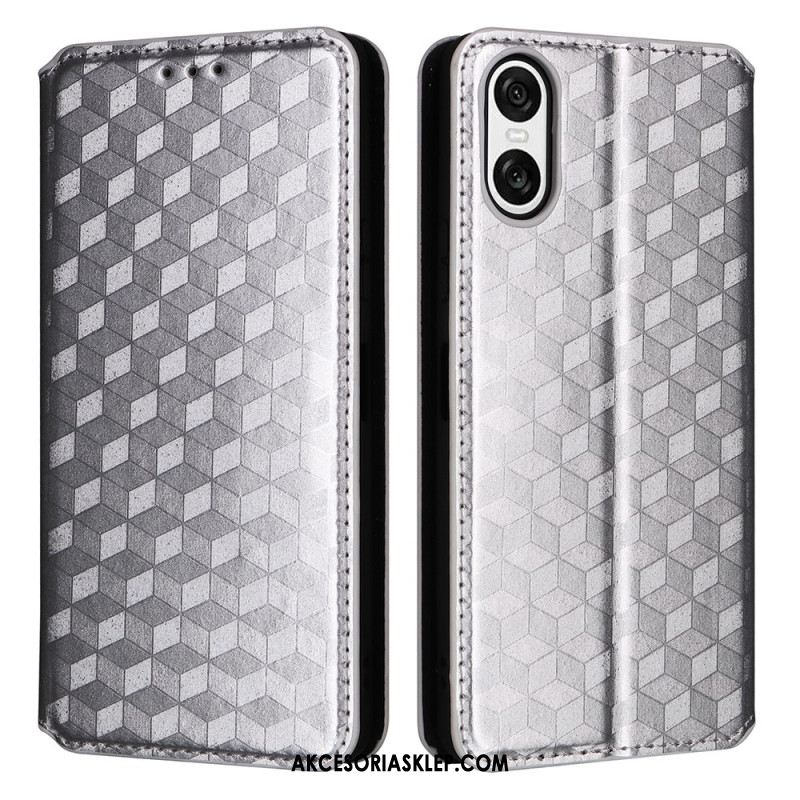 Flip Kotelot Sony Xperia 10 Vi Diamenty 3d Etui Ochronne