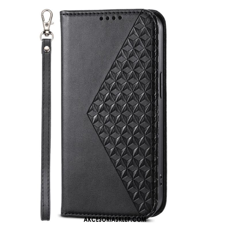 Flip Kotelot Xiaomi 14 Pro Etui Na Telefon Diamenty 3d Z Paskiem