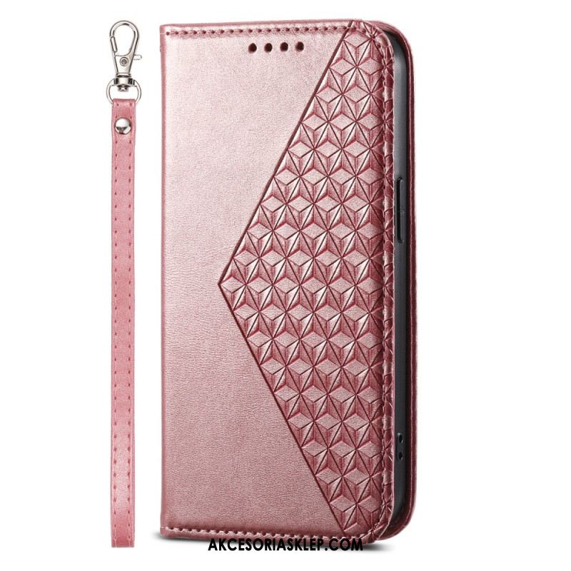 Flip Kotelot Xiaomi 14 Pro Etui Na Telefon Diamenty 3d Z Paskiem