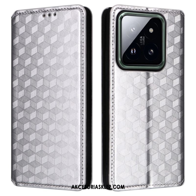 Flip Kotelot Xiaomi 14 Pro Kostki 3d