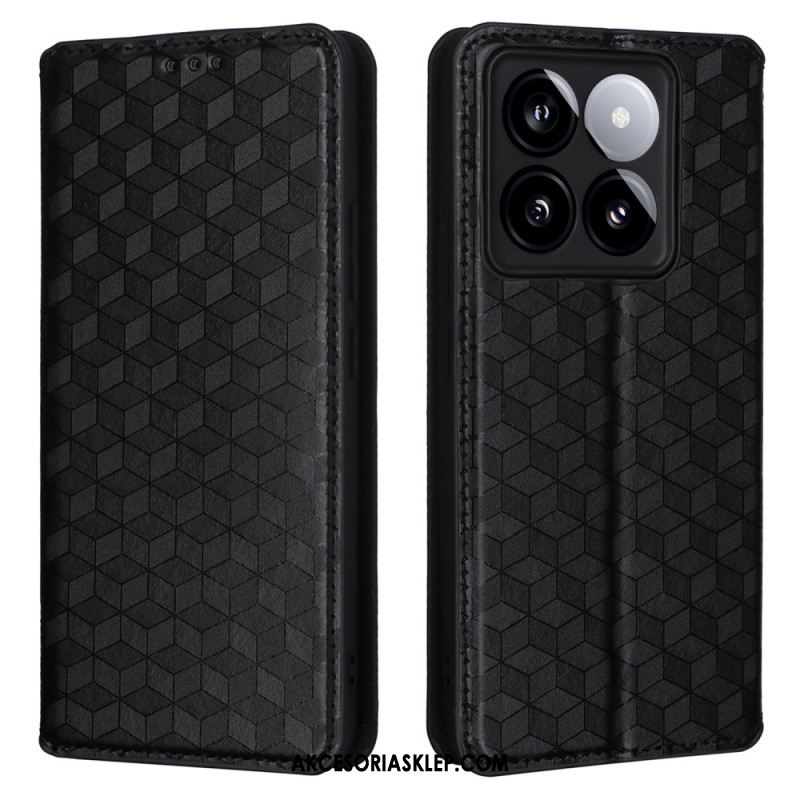 Flip Kotelot Xiaomi 14t Pro Kostki 3d Etui Ochronne